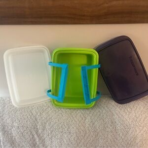 Tupperware Lime and Plum Storage Set